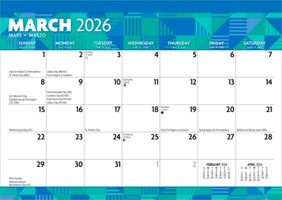 2026 BrownTrout Large Print 17 x 12 Monthly Desk Pad Calendar (9798330704323)