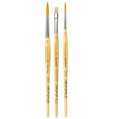 da Vinci Watercolor Synthetic Variety Brushes, 3/Set (EDRWATERCLRKIT1)