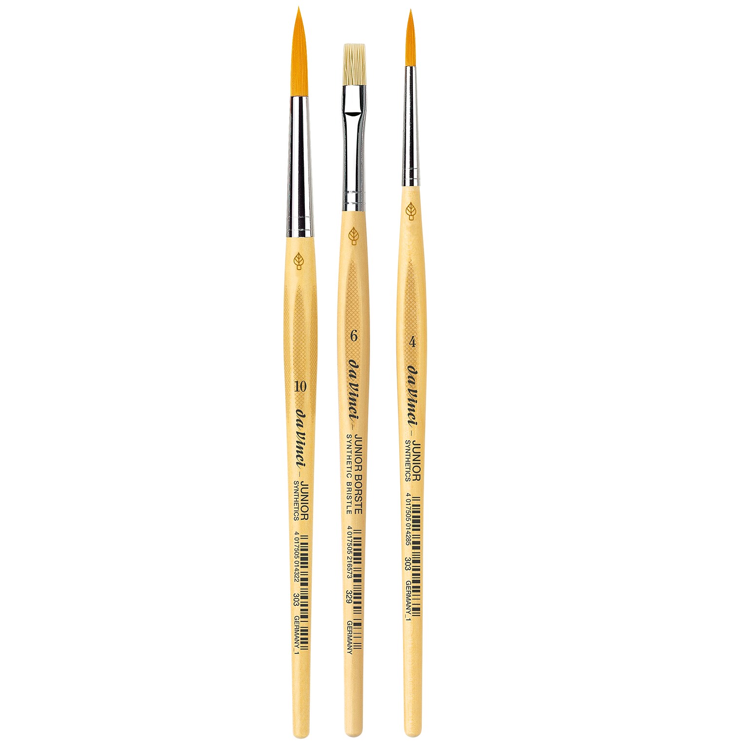 da Vinci Watercolor Synthetic Variety Brushes, 3/Set (EDRWATERCLRKIT1)