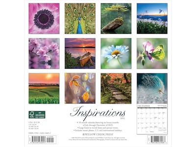 2024 Willow Creek Inspirations 12 x 12 Monthly Wall Calendar (34057)