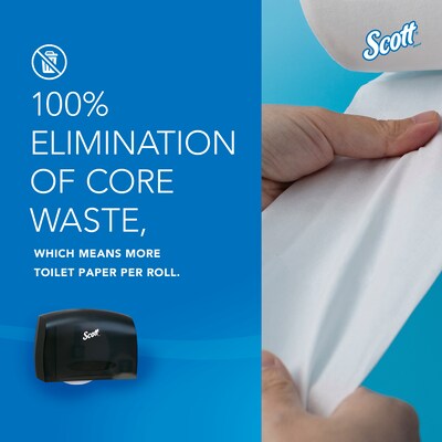 Scott Essential Coreless Jumbo Roll Bath Tissue Dispenser, Black (09602)