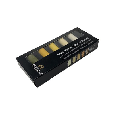 Rembrandt Soft Pastels Micro Sets, Warm Yellows, 5/Set, 3 Sets/Bundle (RBX31820501-3)