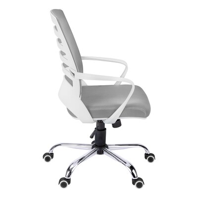 Monarch Specialties Inc. Ergonomic Mesh Computer and Desk Chair, Grey/White (I 7225)
