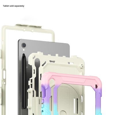 SaharaCase Raider Series Heavy Duty Case with Hand Strap for Galaxy Tab S10 Lite (2025),Tab S10 FE/S9/S9 FE, Sunset Sorbet