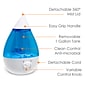Crane Drop Ultrasonic Cool Mist Tabletop Humidifier, 1-Gallon, Blue & White (EE-5301)
