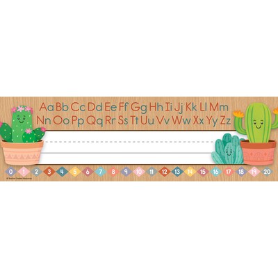 Teacher Created Resources Happy Cactus Crew School Name Plates, 11.5 x 3.5, 36/Pack, 6 Packs/Bundl