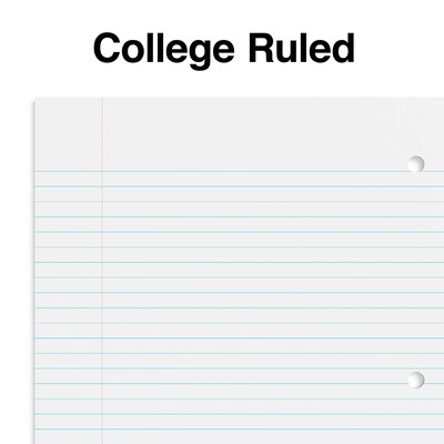 Quill Brand® 1-Subject Notebook, 8" x 10.5", College Ruled, 70 Sheets, Black (TR27499)