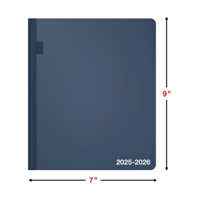 2025-2026 Staples 7" x 9" Academic Weekly & Monthly Planner, Blue (ST60360-25)