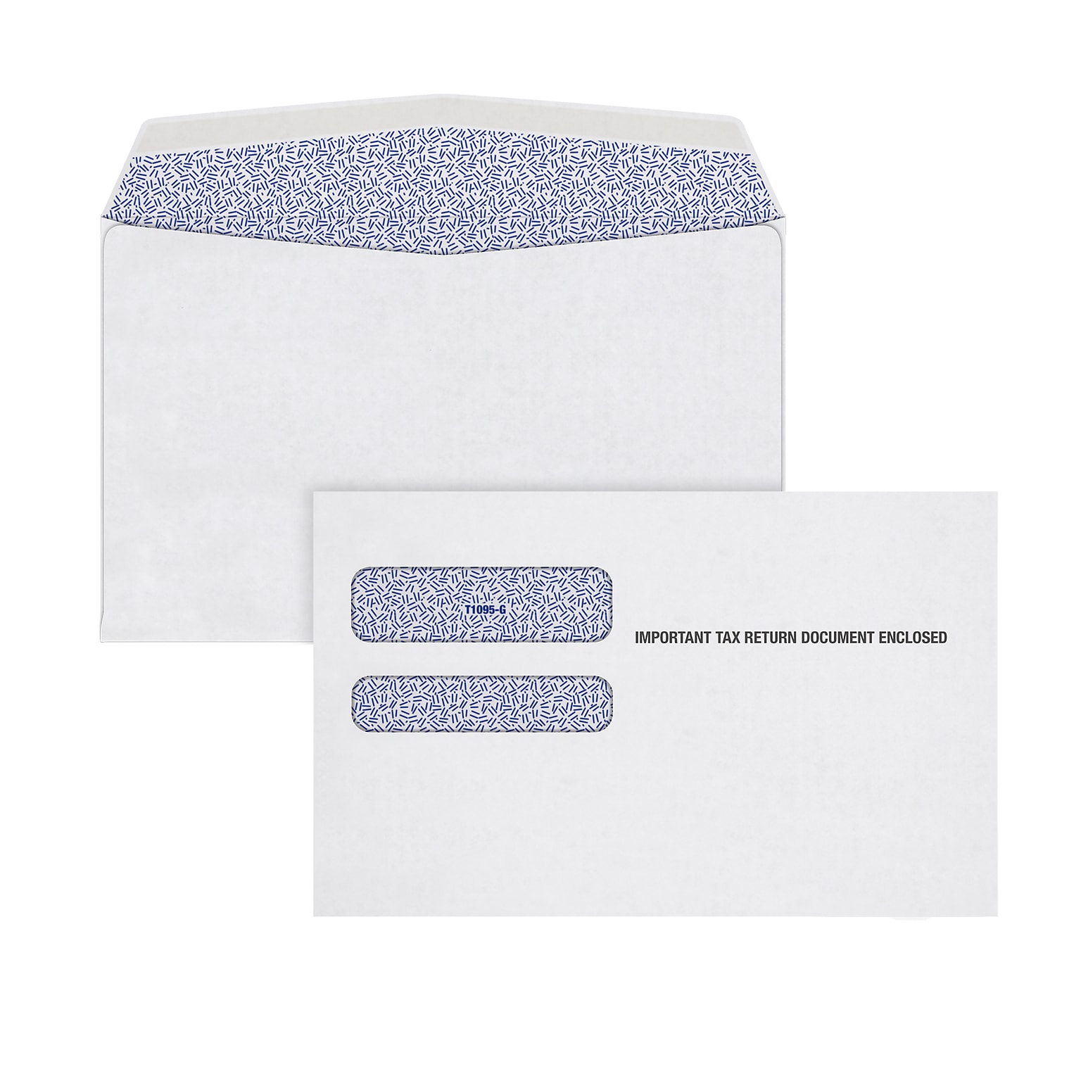 Adams Gummed Double Window 1095 B&C Tax Form Envelopes, 5-5/8 x 9, White, 100/Pack (DW1095BC18-S)