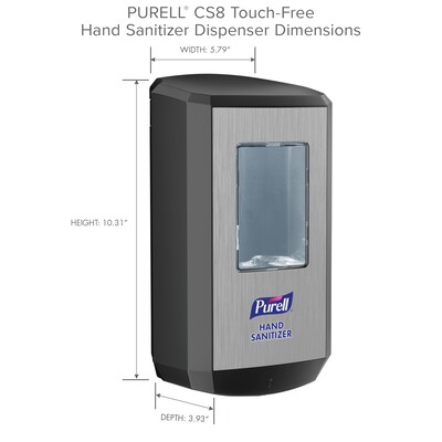 PURELL CS8 Automatic Wall Mounted Hand Sanitizer Dispenser Graphite (7824-01)
