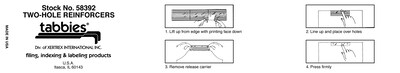 Tabbies Reinforcing Strips, White, 500/Box (58392)
