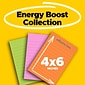 Post-it Super Sticky Notes, 4" x 6", Energy Boost Collection, Lined, 90 Sheet/Pad, 3 Pads/Pack (6603SSUC)