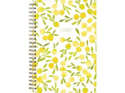2025 Blue Sky Kelly Ventura Mimosa 5 x 8 Weekly & Monthly Planner, Plastic Cover, Yellow/White (149061-25)