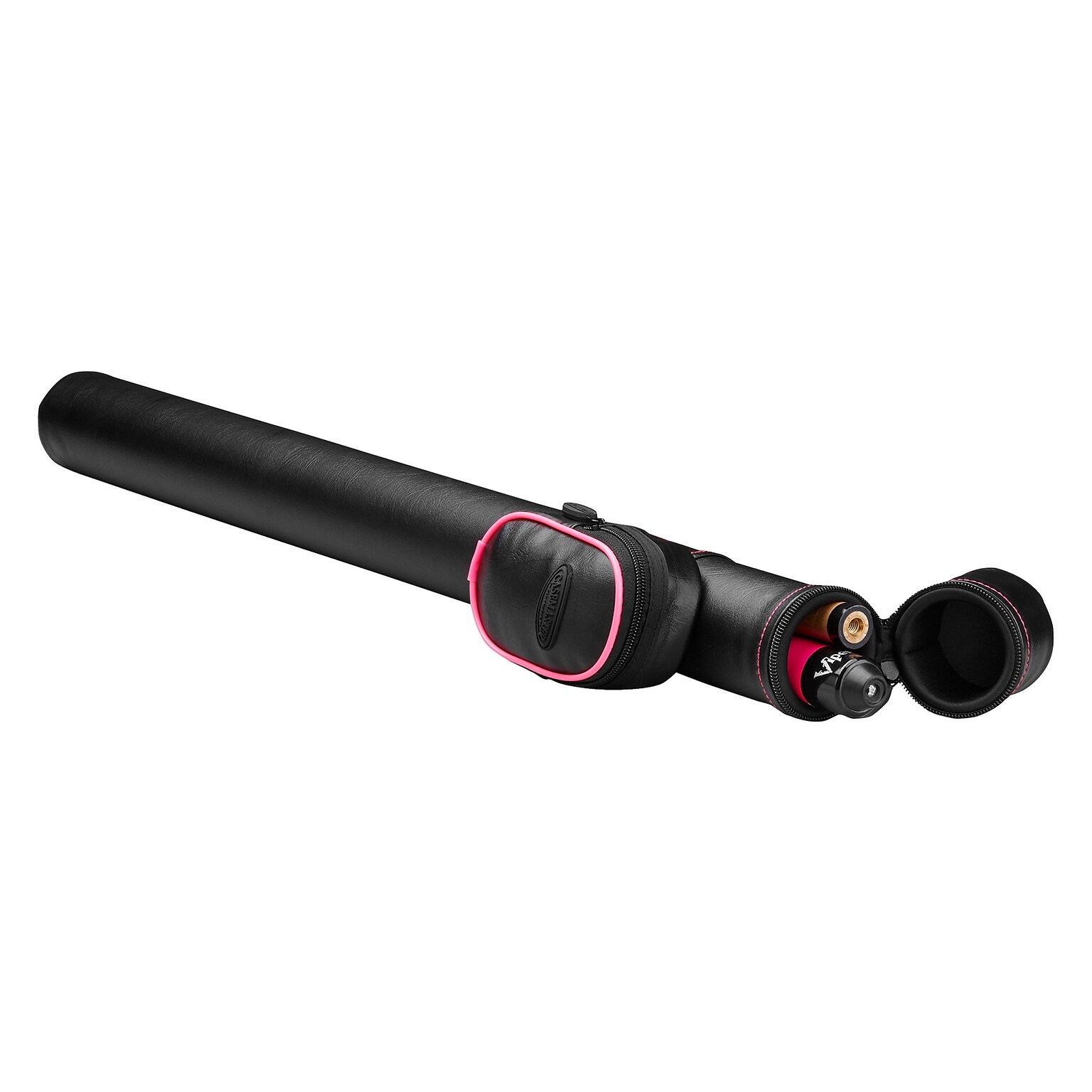 Casemaster Q-Vault Supreme Black with Pink Trim Cue Case (51-0706-12)