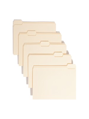 Smead File Folder, 1/5-Cut Tab, Letter Size, Manila, 100/Box (10350)