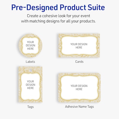 Avery Square Laser/Inkjet Multipurpose Labels, 3" x 3", White, 60/Pack (19479371075)