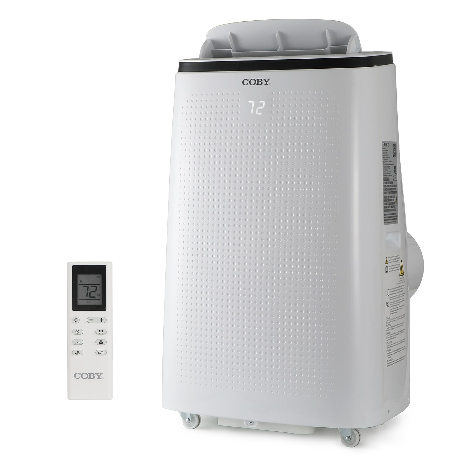 Coby 115-Volt 15,000 BTU (10,800 BTU DOE) Portable Air Conditioner, with Remote, White (CBPAC1080)