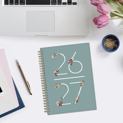 2026-2027 Blue Sky Greta 6" x 8" Academic Weekly & Monthly Planner, Plastic Cover (136482-A27)