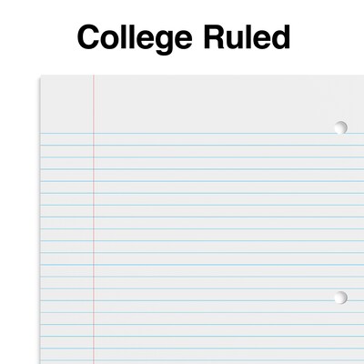 Staples 1-Subject Notebook, 8 x 10.5, College Ruled, 70 Sheets, Red (ST27503C)