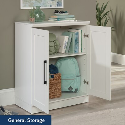 Sauder HomePlus 37"H Storage Cabinet with 2 Shelves, White (438284)