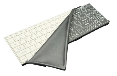 Man & Machine Silicone Printed Fitted Drape Keyboard Cover, Black (DRAPE/ITS/US-B)
