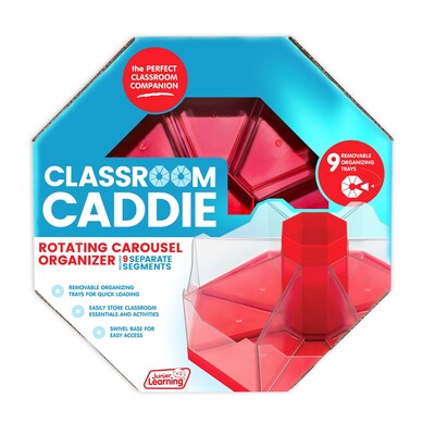 Junior Learning Plastic Classroom Caddie Octagonal Storage System, Red (JRL741)