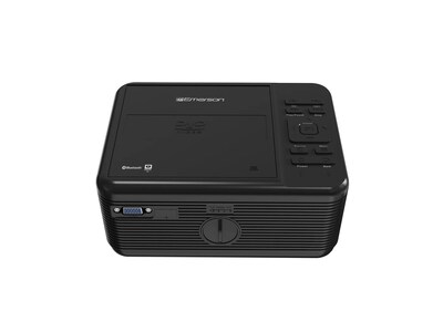 Emerson Home Theater Portable LCD Projector with Built-In TV Tuner & DVD Player and Projector Screen, Black (EVP-2504)