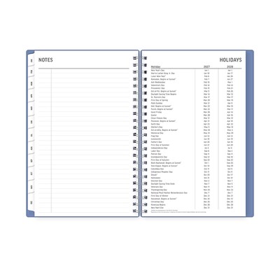 2027 Blue Sky Solid Periwinkle 5" x 8" Calendar Year Weekly & Monthly Planner, Plastic Cover (161818)