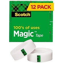 Scotch Magic Invisible Tape Refill, 3/4 x 27.77 yds., 12-Pack (810K12)