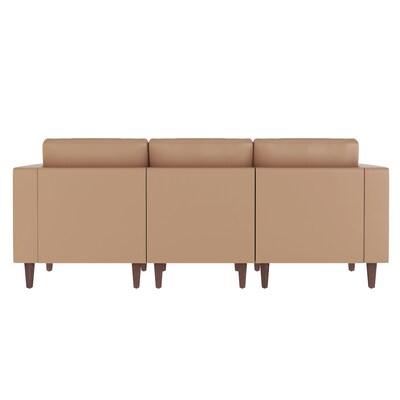 Flash Furniture Hercules Artemis LeatherSoft Reception Sofa, Cognac (ZB89213SCOGNAC)