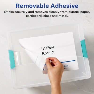Avery Laser/Inkjet Rectangle Multipurpose Labels, 8.5 x 11, White, 50 Labels/Box (94269)