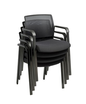 Union & Scale™ Prestige Esler Fabric Guest Chair, Black (UN28355-CC)