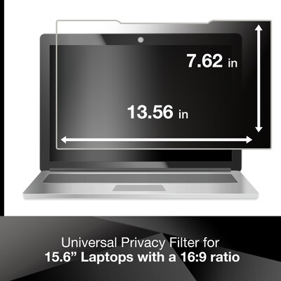 3M Privacy Filter for 15.6 Widescreen Laptop with COMPLY Attachment System, 16:9 Aspect Ratio (PF15