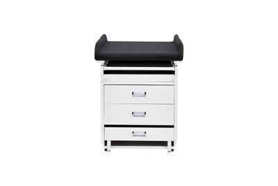 Viva Comfort Pediatric Exam Table with Step Stool & Storage, 500 lbs. Capacity, Black, (ADI996-09-PMB-BLK-MK)