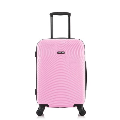 DUKAP Inception 22.04 Hardside Suitcase, 4-Wheeled Spinner, TSA Checkpoint Friendly, Pink (DKINC00S-PNK)