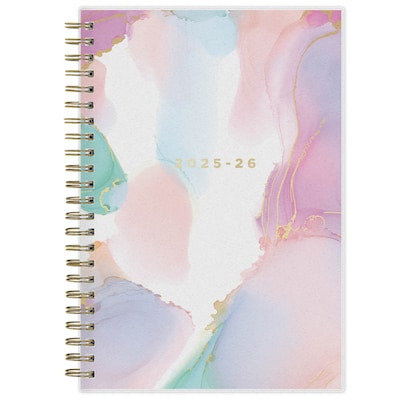 2025-2026 Blue Sky Smoke 5 x 8 Academic Year Weekly & Monthly Planner, Plastic Cover, Multicolored