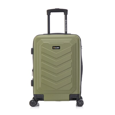 US Army FOX PRO 20" Hardside Carry-On Suitcase, 4-Wheeled Spinner, TSA Checkpoint Friendly, Olive Drab (USLFPRO00S-GRN)