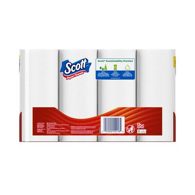 Scott Choose-A-Sheet Kitchen Roll Paper Towels, 1-ply, 102 Sheets/Roll, 12 Rolls/Pack (38869/55416)