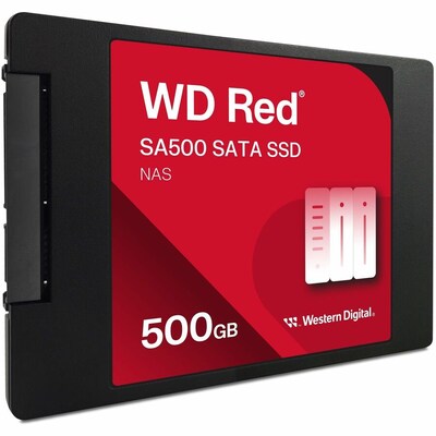 Western Digital Red SA500 500GB 2.5 Inch SATA III Internal Solid State Drive, 3D NAND (WDS500G1R0A-68A4W0)