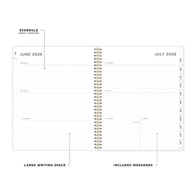2026-2027 Blue Sky Smoke Frosted 8.5 x 11 Academic Weekly & Monthly Planner, Plastic Cover (133681-A27)