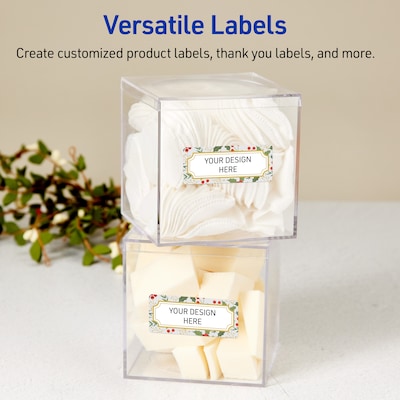 Avery Rectangle Multipurpose Labels, 1" x 2-5/8", White, 160/Pack (19479370462)