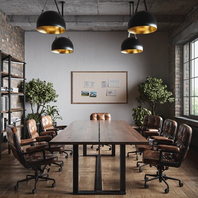 U Brands Linen Bulletin Board, Wood Frame, 6' x 4' (4897U00-01)