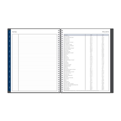 2026 Blue Sky Passages 8.5" x 11" Calendar Year Weekly & Monthly Planner, Plastic Cover, Gray (100009-26)
