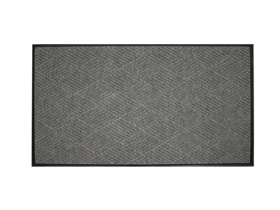 M + A Matting WaterHog Max Diamond Commercial Wiper/Scraper Entrance Floor Mat, 6 x 8.4, Grey Ash (22957368170)