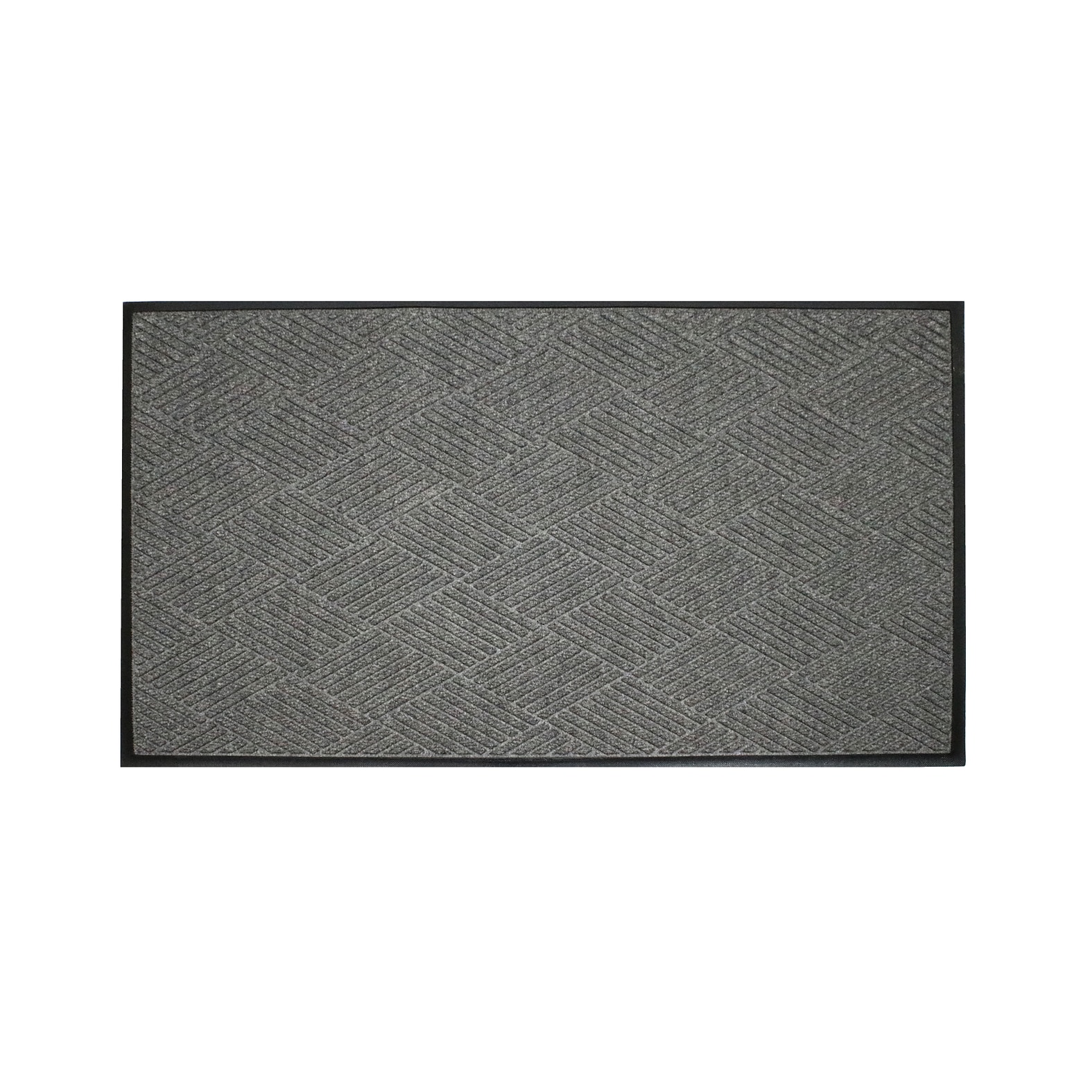 M + A Matting WaterHog Max Diamond Commercial Wiper/Scraper Entrance Floor Mat, 6 x 8.4, Grey Ash (22957368170)