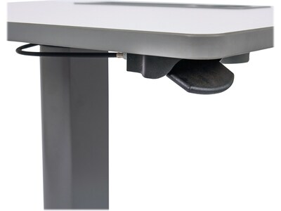 Luxor 27.5"W Pneumatic Adjustable-Height Flip-Top Student/Nesting Desk, Medium Gray/Light Gray (STUDENT-P-TILT)