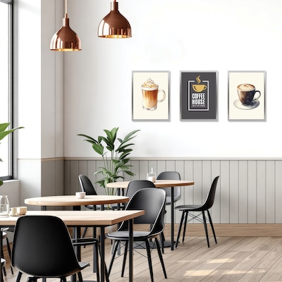 Excello Brands MDF Poster Frame, 12 x 18, Vertical/Horizontal, Wall Mounted, Silver (MPFRM-1218-SLV)