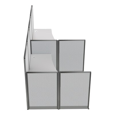 Regency Instant Office 63"H x 129"W 2 Person L-Shaped Cubicle Panel Workstation, Pure White (IO36194-03K-2P)