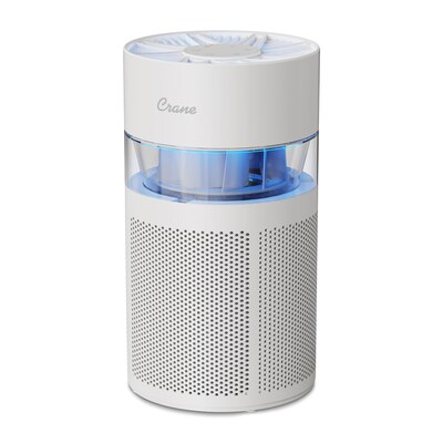 Crane True HEPA Tabletop Air Purifier, 200 sq. ft., White (EE-5076)