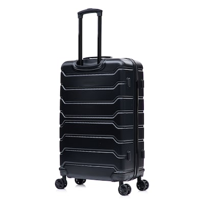 InUSA Trend 4-Piece Hardside Spinner Luggage Set, TSA Checkpoint Friendly, Black (IUTRESMLXL-BLK)
